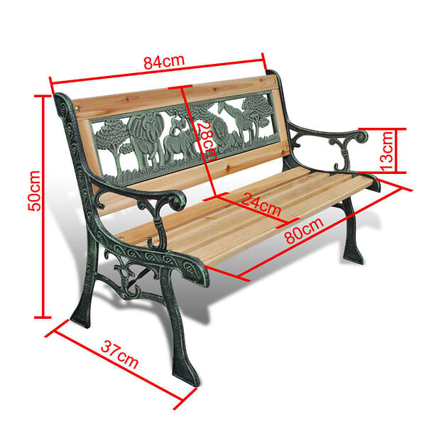 VIDAXL - vidaXL Banc de jardin pour enfants 84 cm Bois - large
