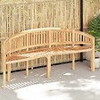 VIDAXL - vidaXL Banc de jardin en forme de banane 200 cm bois de teck solide - vignette
