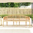 VIDAXL - vidaXL Banc de jardin en forme de banane 200 cm bois de teck solide - vignette