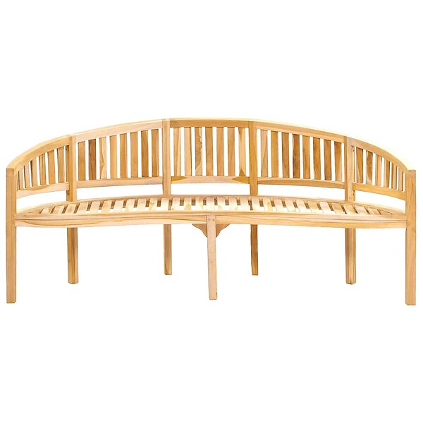 VIDAXL - vidaXL Banc de jardin en forme de banane 200 cm bois de teck solide - large