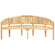 VIDAXL - vidaXL Banc de jardin en forme de banane 200 cm bois de teck solide - vignette