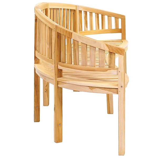 VIDAXL - vidaXL Banc de jardin en forme de banane 200 cm bois de teck solide - large