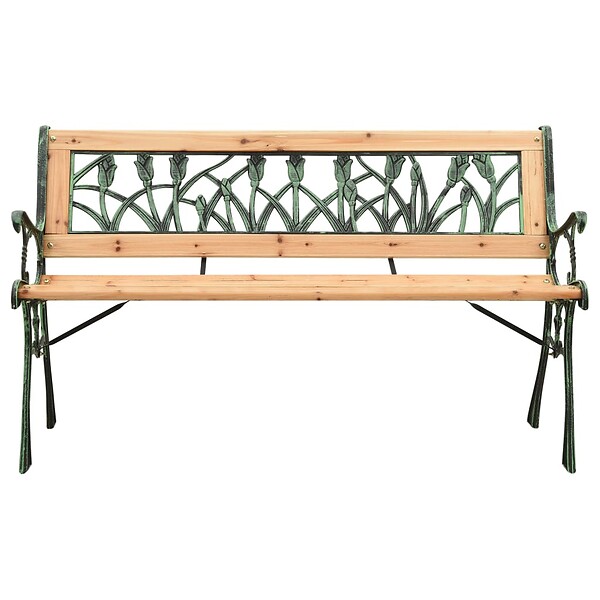 VIDAXL - vidaXL Banc de jardin 122 cm fonte et bois de sapin massif - large