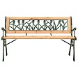 VIDAXL - vidaXL Banc de jardin 122 cm fonte et bois de sapin massif - vignette