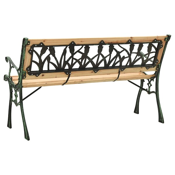 VIDAXL - vidaXL Banc de jardin 122 cm fonte et bois de sapin massif - large