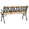 VIDAXL - vidaXL Banc de jardin 122 cm fonte et bois de sapin massif - vignette