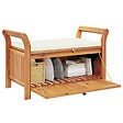VIDAXL - vidaXL Banc de rangement de jardin avec coussin 91 cm Bois d'acacia - vignette