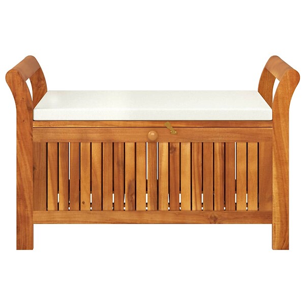 VIDAXL - vidaXL Banc de rangement de jardin avec coussin 91 cm Bois d'acacia - large