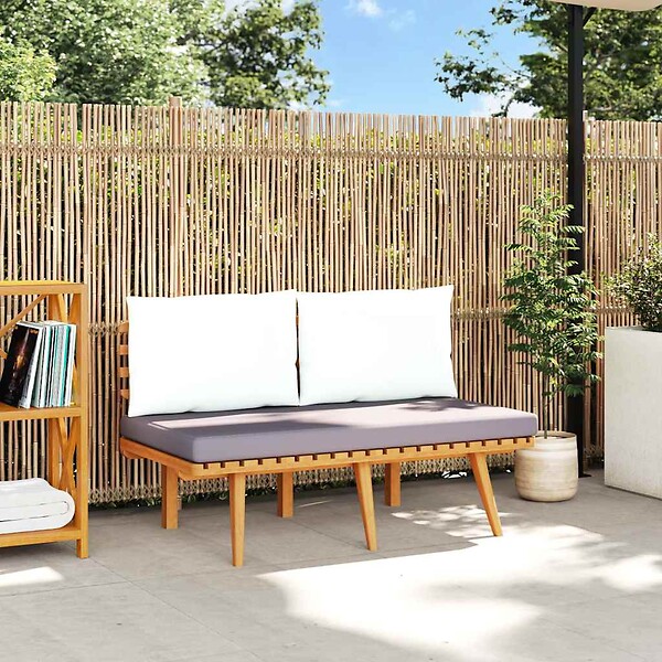 VIDAXL - vidaXL Banc de jardin avec coussins 115 cm Bois solide d'acacia - large