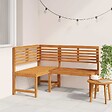 VIDAXL - vidaXL Banc d'angle de jardin 140 cm Bois solide d'acacia - vignette