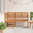 VIDAXL - vidaXL Banc d'angle de jardin 140 cm Bois solide d'acacia - vignette