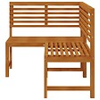 VIDAXL - vidaXL Banc d'angle de jardin 140 cm Bois solide d'acacia - vignette
