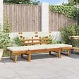 VIDAXL - vidaXL Banc de jardin avec coussins 2-en-1 190 cm Bois solide d'acacia - vignette