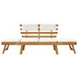 VIDAXL - vidaXL Banc de jardin avec coussins 2-en-1 190 cm Bois solide d'acacia - vignette