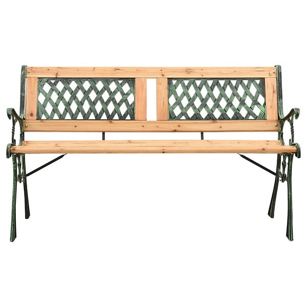 VIDAXL - vidaXL Banc de jardin 122 cm fonte et bois de sapin massif - large