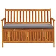 VIDAXL - vidaXL Banc de rangement de jardin 120 cm Bois d'acacia solide - vignette