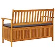 VIDAXL - vidaXL Banc de rangement de jardin 120 cm Bois d'acacia solide - vignette