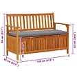 VIDAXL - vidaXL Banc de rangement de jardin 120 cm Bois d'acacia solide - vignette