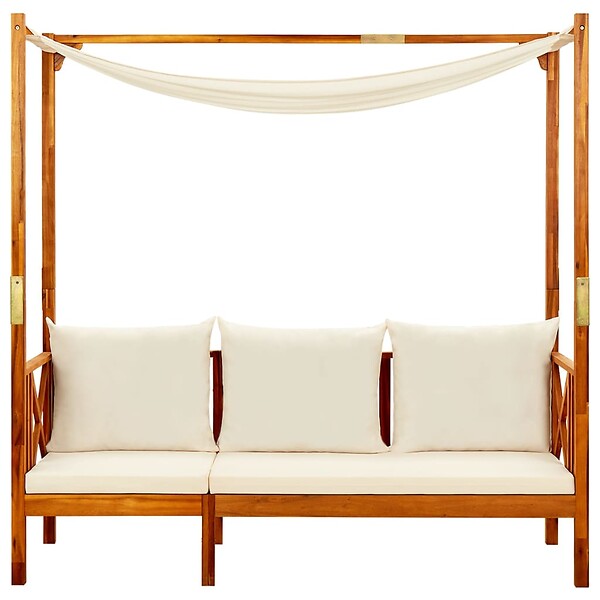 VIDAXL - vidaXL Banc de jardin avec auvent Bois d'acacia solide - large