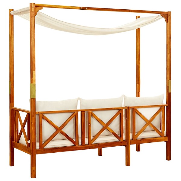 VIDAXL - vidaXL Banc de jardin avec auvent Bois d'acacia solide - large