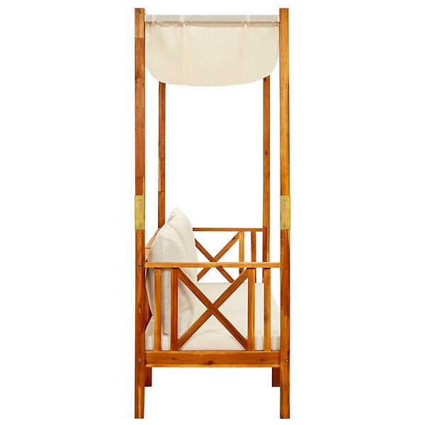 VIDAXL - vidaXL Banc de jardin avec auvent Bois d'acacia solide - large