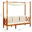 VIDAXL - vidaXL Banc de jardin avec auvent Bois d'acacia solide - vignette