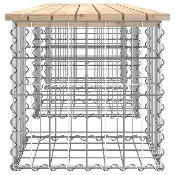 VIDAXL - vidaXL Banc de jardin design de gabion 203x44x42 cm bois massif de pin - large