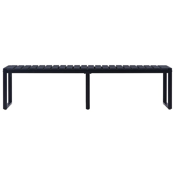 VIDAXL - vidaXL Banc de jardin 180 cm Panneau PS Noir - large