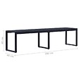 VIDAXL - vidaXL Banc de jardin 180 cm Panneau PS Noir - vignette