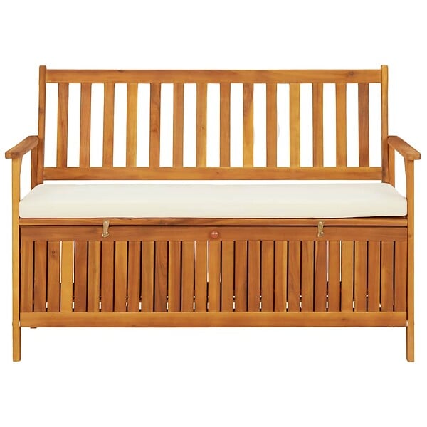 VIDAXL - vidaXL Banc de rangement de jardin Bois d'acacia solide 120x63x84 cm - large