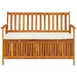 VIDAXL - vidaXL Banc de rangement de jardin Bois d'acacia solide 120x63x84 cm - vignette