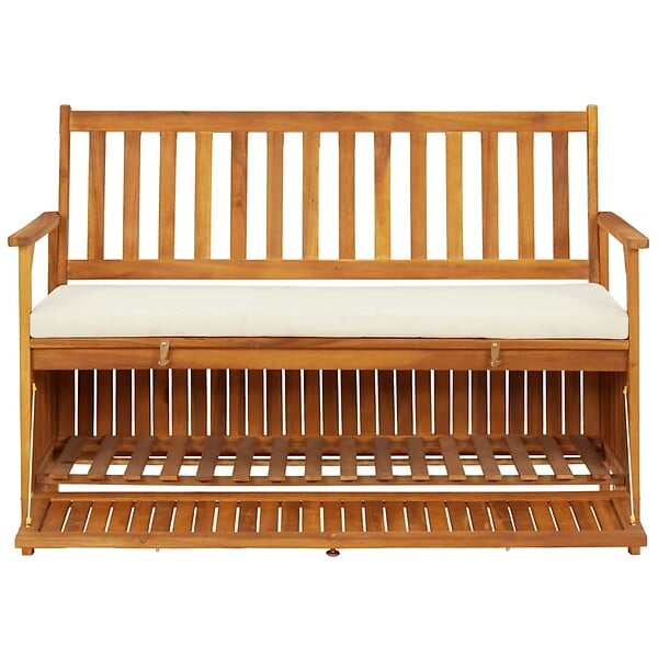 VIDAXL - vidaXL Banc de rangement de jardin Bois d'acacia solide 120x63x84 cm - large
