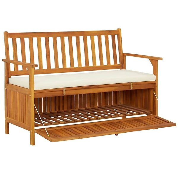 VIDAXL - vidaXL Banc de rangement de jardin Bois d'acacia solide 120x63x84 cm - large