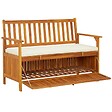 VIDAXL - vidaXL Banc de rangement de jardin Bois d'acacia solide 120x63x84 cm - vignette