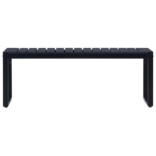 VIDAXL - vidaXL Banc de jardin 120,5 cm Panneau PS Noir - large