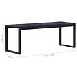 VIDAXL - vidaXL Banc de jardin 120,5 cm Panneau PS Noir - vignette