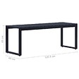 VIDAXL - vidaXL Banc de jardin 120,5 cm Panneau PS Noir - vignette