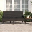 VIDAXL - vidaXL Banc de jardin à 3 places avec coussins Noir Résine tressée - vignette