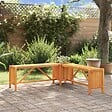VIDAXL - vidaXL Banc de jardin et jardinière 117x117x40 cm Bois solide d'acacia - vignette