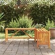 VIDAXL - vidaXL Banc de jardin et jardinière 117x117x40 cm Bois solide d'acacia - vignette