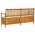 VIDAXL - vidaXL Banc de rangement avec coussin 170 cm Bois d'acacia solide - vignette