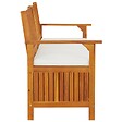 VIDAXL - vidaXL Banc de rangement avec coussin 170 cm Bois d'acacia solide - vignette