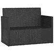 VIDAXL - vidaXL Banc de jardin avec coussins Noir 105 cm Résine tressée - vignette