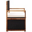 VIDAXL - vidaXL Banc de jardin 115 cm Résine tressée et bois d'acacia Noir - vignette