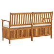 VIDAXL - vidaXL Banc de rangement avec coussin 148 cm Bois d'acacia solide - vignette