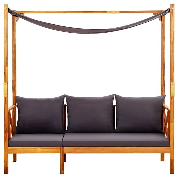 VIDAXL - vidaXL Banc de jardin avec auvent Bois d'acacia solide - large