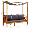 VIDAXL - vidaXL Banc de jardin avec auvent Bois d'acacia solide - vignette