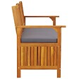 VIDAXL - vidaXL Banc de rangement avec coussin 148 cm Bois d'acacia solide - vignette