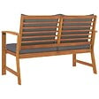 VIDAXL - vidaXL Banc de jardin 120cm et coussin gris foncé Bois solide d'acacia - vignette