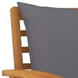 VIDAXL - vidaXL Banc de jardin 120cm et coussin gris foncé Bois solide d'acacia - vignette